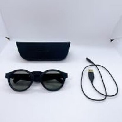 #ad Bose Wireless Audio Sunglasses Frames Rondo Black Bluetooth USED From Japan $198.00