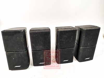 #ad #ad Lot of 4 Bose Speakers Jewel Double Cube Surround Sound Small $136.48