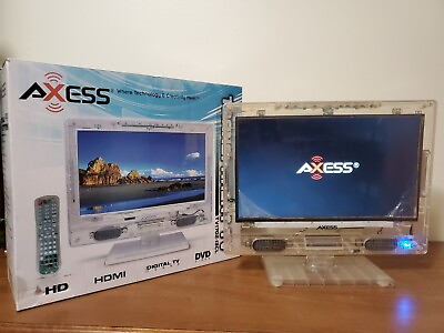 #ad Axess 13quot; Clear Transparent Color TV TV 1702 13CL Prison TV Gaming Retro $94.99
