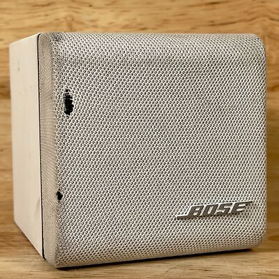 #ad Bose White Wired Cube Single Satellite Speaker Only For Bose Acoustimass Series $15.99