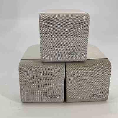 #ad Bose White Acoustimass Single Cube Portable Lifestyle Speakers Lot Of 3 H27 $39.29