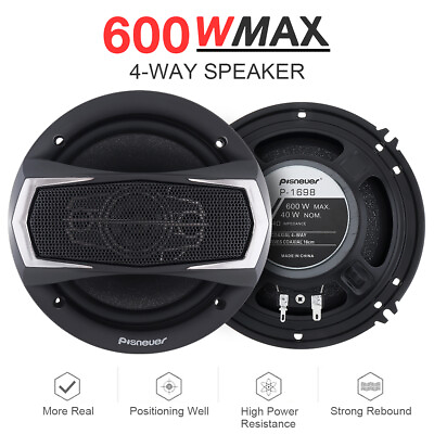 #ad 6 Inch 600W MAX 4 Way Car Coaxial Door Mounting Hifi Speakers for Music Stereo $31.76
