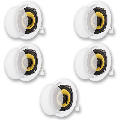 #ad Acoustic Audio HD 5 Flush Mount In Ceiling Speakers Home Theater 5 Pack $91.88