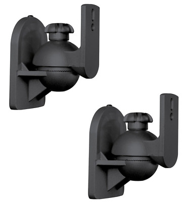 #ad 2 Pack Lot Pair Universal Satellite Speaker Black Wall Mount Brackets for Bose $11.79