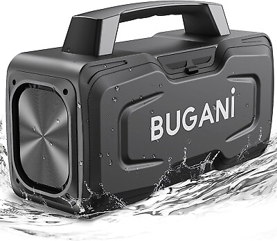 #ad BUGANI Large Wireless Bluetooth Speaker Waterproof Portable for Outdoor Pool $46.99