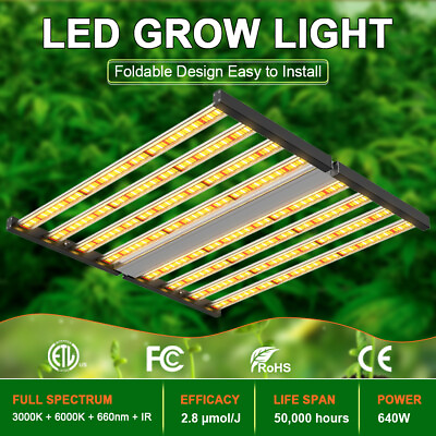 #ad 640W Full Spectrum Samsung LED Commercial Grow Light Bar for Indoor Plant Flower $149.67