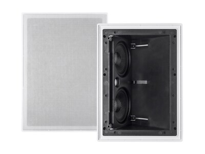 #ad Monoprice 2 way Carbon Fiber In Wall Surround Speaker Dual 5.25 Inch Single $69.99