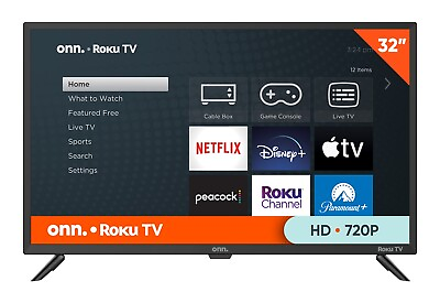 #ad 32” Class HD 720P LED Roku Smart Television 100012589 $86.99