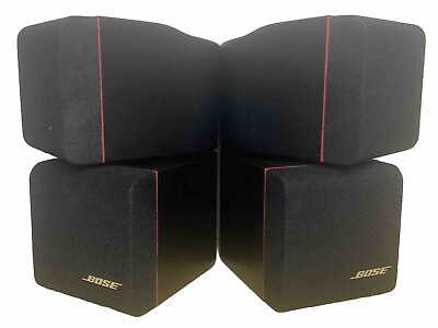 #ad Pair BOSE Classic Redline Double Cube Swivel Acoustimass SPEAKERS Black Nice $34.99