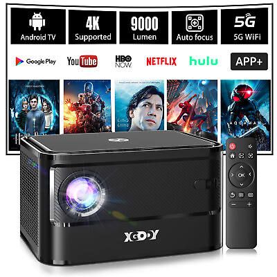 #ad 4K UHD Smart Portable Projector Android WiFi Home Cinema Theater Bluetooth Movie $80.99
