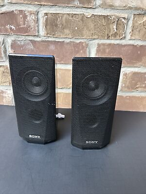 #ad Pair of Sony SS TSB122 Home Theater Speakers Front Left and Right Side Works $34.99