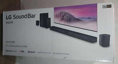 #ad #ad LG SNC4R 4.1 Channel Bluetooth Sound Bar with Rear Surround Speakers New $200.00