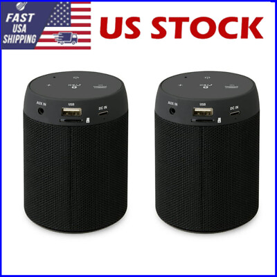 #ad Bluetooth 5.0 Wireless Speaker LED Power Home Office Set of 2 HOT Gift $39.99