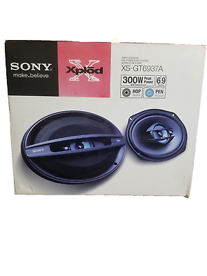 #ad Pair SONY XS GT6937A Car Stereo 6quot;x9quot;; 600 watt combined 3 way Speakers 300w $34.99