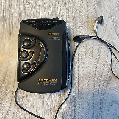 #ad GPX Gran Prix Personal Cassette Player Walkman Sony Headphones Tested Working $21.00