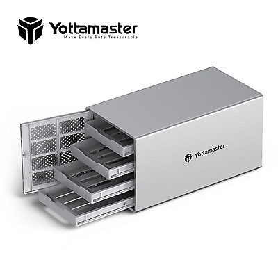 #ad Yottamaster 4 Bay TypeC Hard Drive Enclosure External For 2.5quot; 3.5quot; SATA HDD 64T $122.19