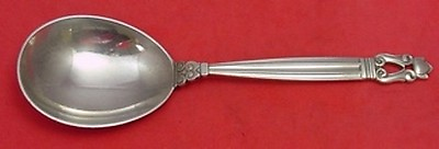 #ad Acorn by Georg Jensen Sterling Silver Berry Spoon 8quot; Serving $289.00