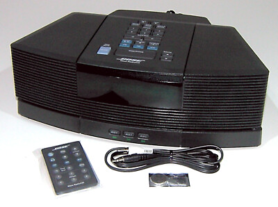 #ad 🔥【PRO SERVICED】Bose Wave Compact Radio CD w Pedestal Black REMOTE 💥GUARANTY $348.46