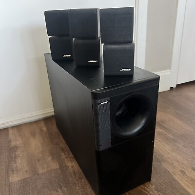 #ad Bose Acoustimass 7 Home Theatre Speaker System W Subwoofer Sub 3 Double Cube $129.99