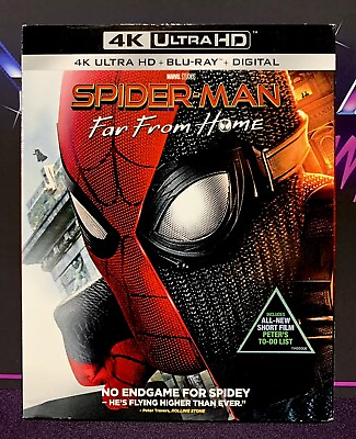 #ad SPIDER MAN: FAR FROM HOME 4K Ultra HD Blu ray OOP Slipcover No Digital $20.00