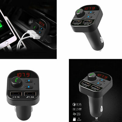 #ad Bluetooth In Car Wireless FM Transmitter MP3 Radio Adapter Car Kit Charge 2 USB $6.99