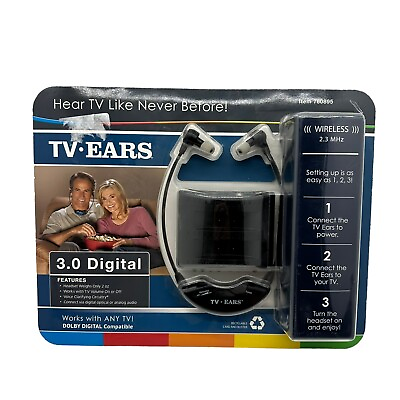 #ad New Sealed Original TV Ears 3.0 Digital Wireless Headset for TV Hearing $69.99
