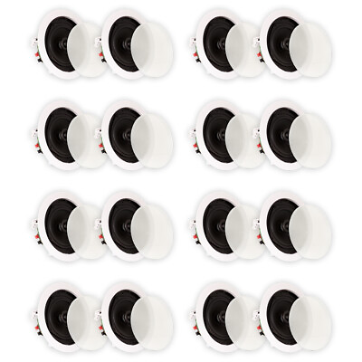 #ad Theater Solutions TS50C Flush Mount In Ceiling Speakers 2 Way Home 8 Pair Pack $322.99