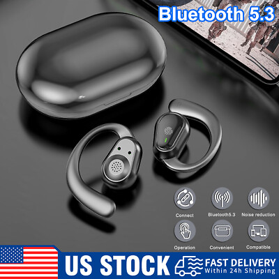#ad TWS Bluetooth 5.3 Headset Wireless Earphones Earbuds Stereo Headphones Ear Hook $12.70