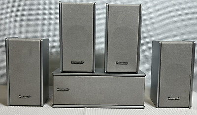#ad Panasonic Silver Surround Sound Speakers SB FS803A SB PC703 Home Theater $49.95