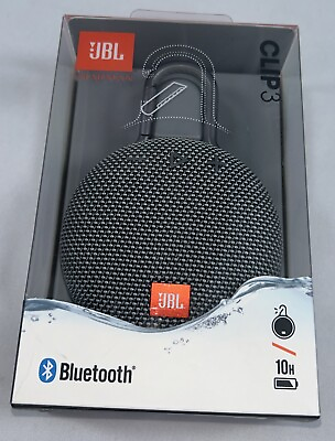 #ad JBL Clip 3 Harmon Grey Portable Bluetooth Speaker Waterproof Brand New $29.99
