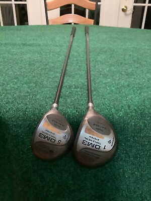 #ad Mens Right Handed Dunlop DM3 Driver amp; 5 Wood Graphite Shafts Good Condition $55.00