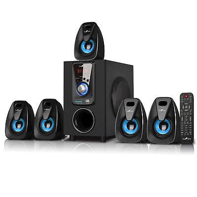 #ad #ad beFree Sound 5.1 Channel Surround Sound Bluetooth Speaker System Blue $69.99