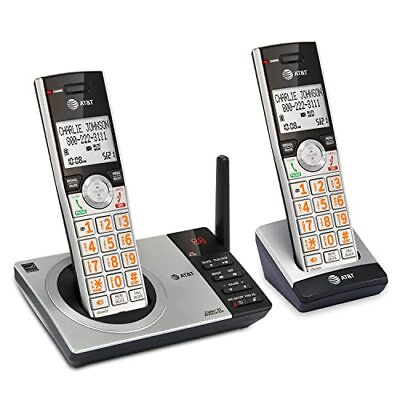 #ad ATamp;T CL82207 DECT 6.0 2 Handset Cordless Phone for Home 2 Handsets Silver $30.38