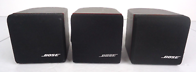 #ad Lot Of 3 Bose Redline Single Cube Speakers Lifestyle Acoustimass Black Tested $34.99