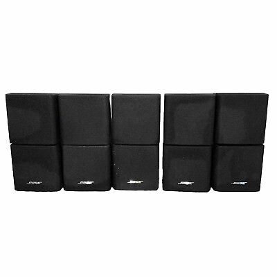 #ad 5x Bose Double Jewel Cube Speaker Black Lifestyle Acoustimass Lot of 5 $85.00