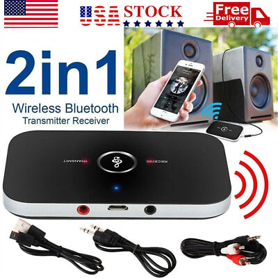 #ad Bluetooth Transmitter amp; Receiver Wireless stereo Adapter For home theatre NEW $9.85