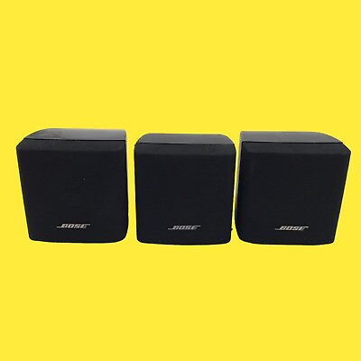 #ad Set of 3 Bose Single Cube Rear Speakers Black Acoustimass Lifestyle #2112 z39b25 $38.98