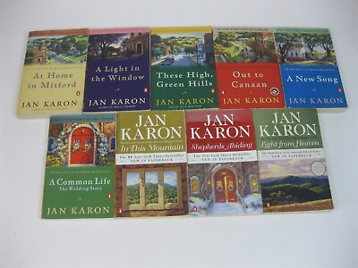 #ad Jan Karon Lot 1st 9 Mitford Paperbacks At Home in Mitford to Light from Heaven $28.99