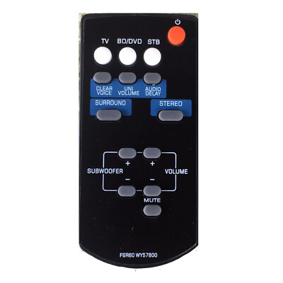 #ad New FSR60 WY57800 For Yamaha Sound Bar Remote Control WY57800 YAS101 YAS101BL $7.38