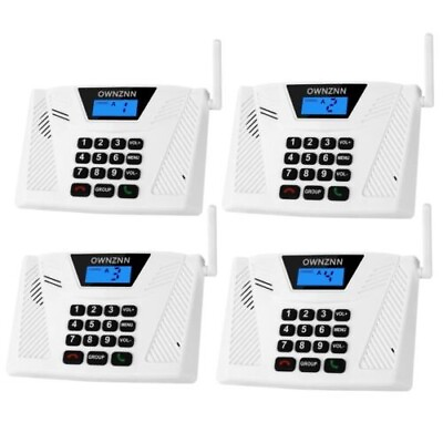 #ad 4Pcs Intercoms Wireless for Home Hand Free 4921 Feet Range White $51.99
