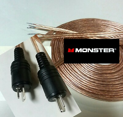#ad Bang amp; Olufsen 16awg 10ft MONSTER Speaker Cables 2x5ft 2 pin Din plugs Bamp;O More $27.95