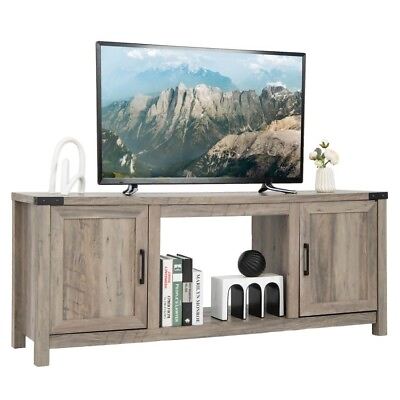 #ad Fireplace TV Stand Storage Console Table Entertainment Center for TV up to 70quot; $228.97