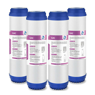 #ad 4 Pack Whole House Replacement Water Filter Sediment GAC Coconut 10quot; x 2.5quot; 5μm $22.73