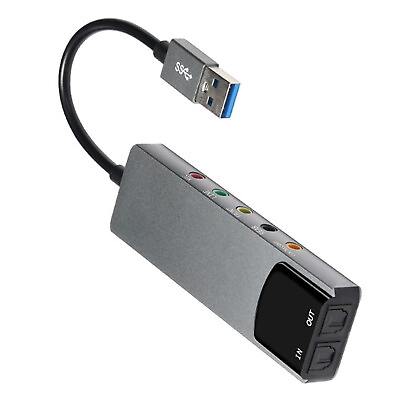 #ad USB Sound Card 5.1 Channel External Audio Card For PC Computer Optical AU $23.98