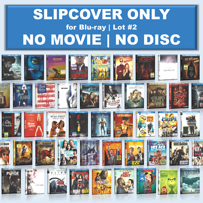 #ad SLIPCOVER CARDBOARD SLEEVE ONLY for Blu ray Lot #2 $3.99