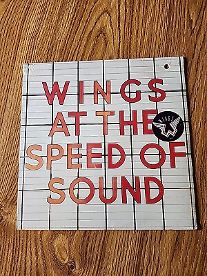 #ad Paul McCartney sealed #x27;Wings At The speed of Sound#x27; 1st press 1976 USA Promo LP $77.00