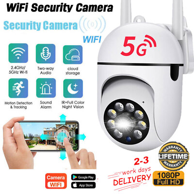 #ad Wireless Security Camera System Outdoor Home 5G WiFi Night Vision 1080P HD Cam $15.99