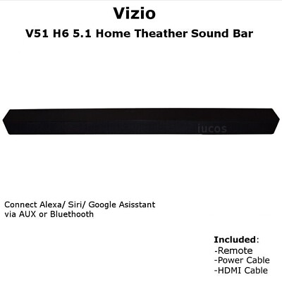 #ad #ad VIZIO V Series 36quot; 5.1 Channel Home Theater Sound Bar Remote V51 H6BLK $79.90