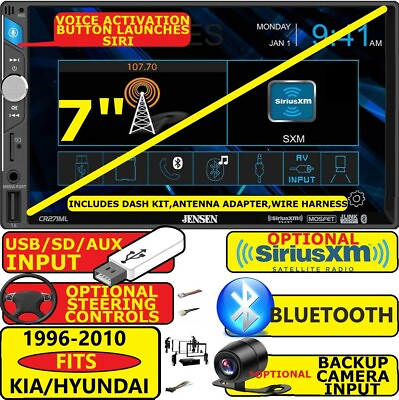#ad FITS 1996 2010 KIA HYUNDAI JENSEN BLUETOOTH USB CAR RADIO STEREO OPT. SIRIUSXM $249.99