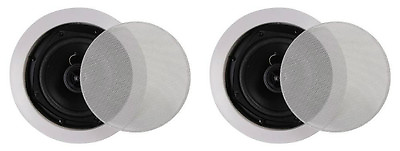 #ad NEW 2 6.5quot; ceiling wall Flush Mount Speakers Pair.6 1 2quot; stereo.8 ohm.9quot; frame $48.00